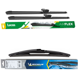 Lucas AIRFLEX DirectFit & Michelin Rear Screen Wiper - Triple Pack