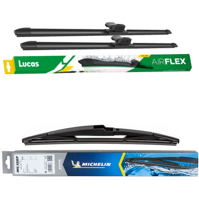 Lucas AIRFLEX DirectFit & Michelin Rear Screen Wiper - Triple Pack