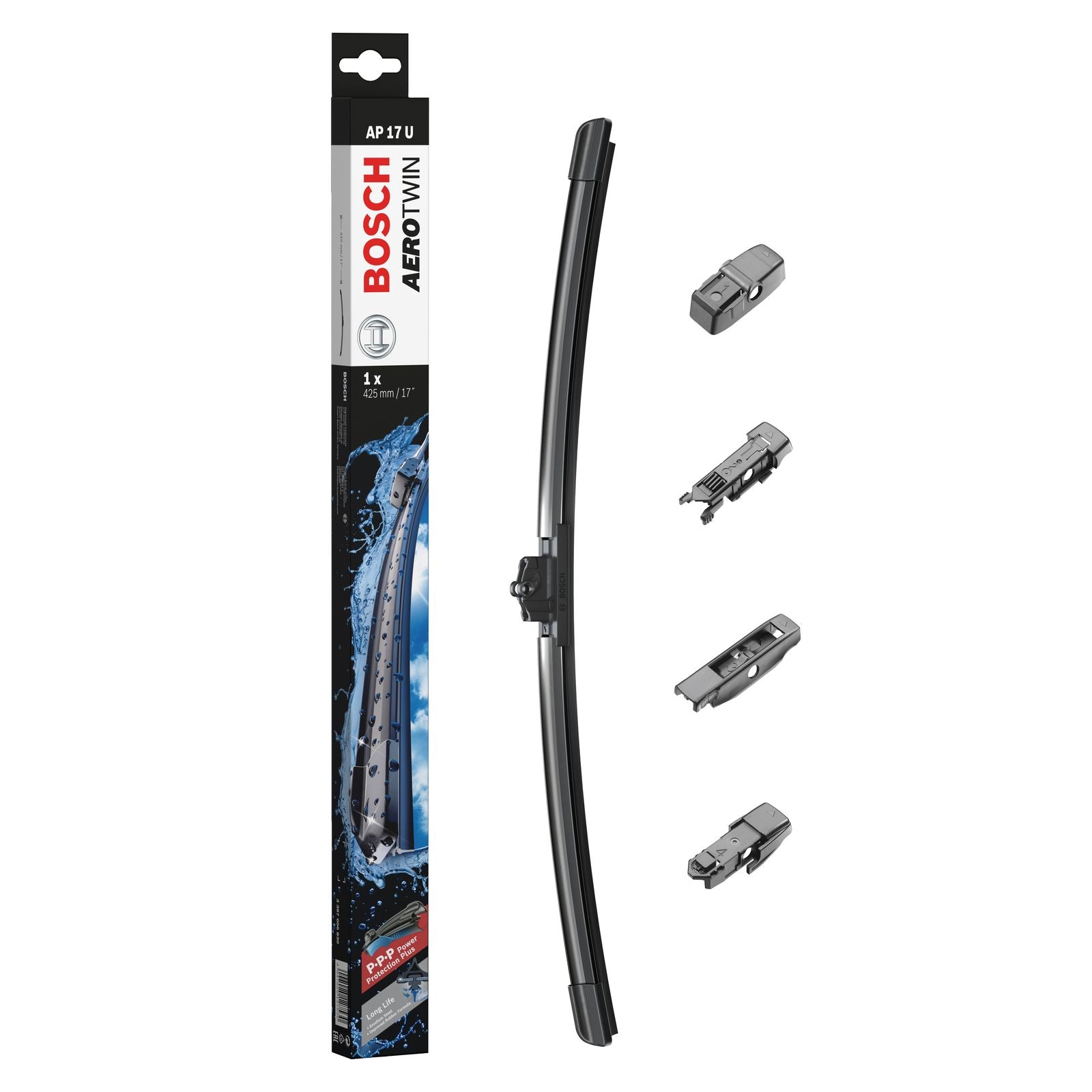Premium All-Season Beam Wiper Blades 17” Set Of 2 – Front Driver & Passenger Side