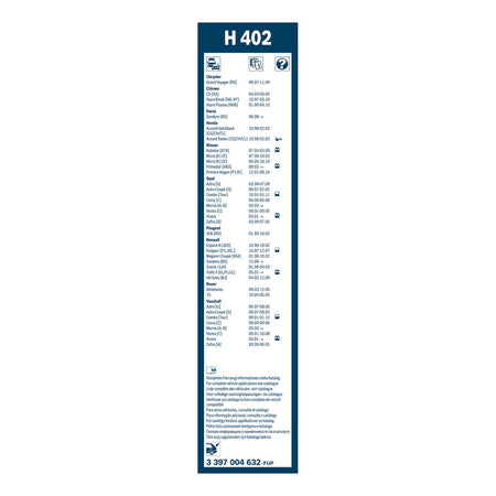 Bosch Rear Screen Wiper H