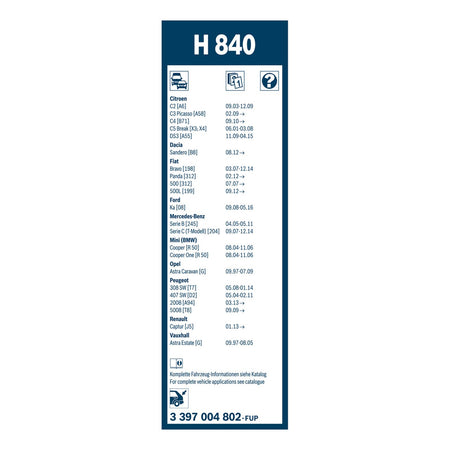 Bosch Rear Screen Wiper H