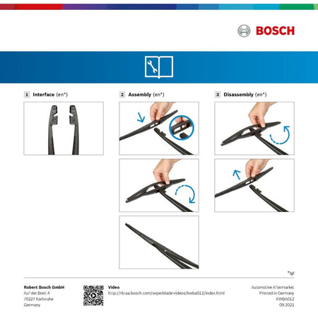 H306 Bosch Rear Screen Wiper H | Wiper Blades