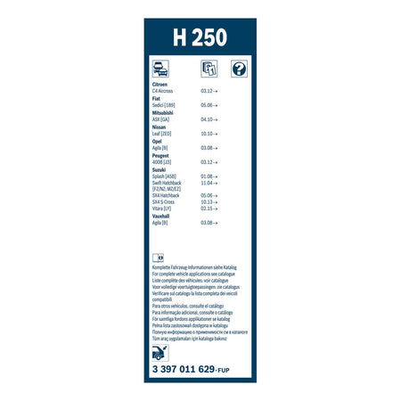 Bosch Rear Screen Wiper H