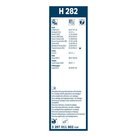 H282 Bosch Rear Screen Wiper H
