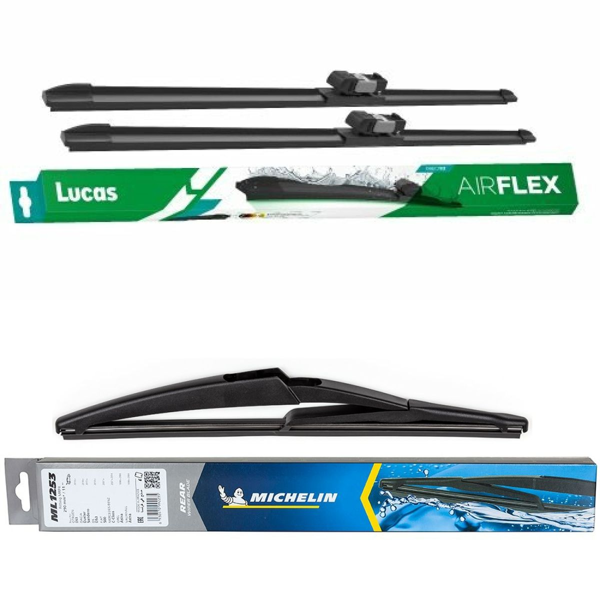 2-Pack Front Windscreen Wiper Blades For Fiat 500x 2014-2024 - Easy Installation
