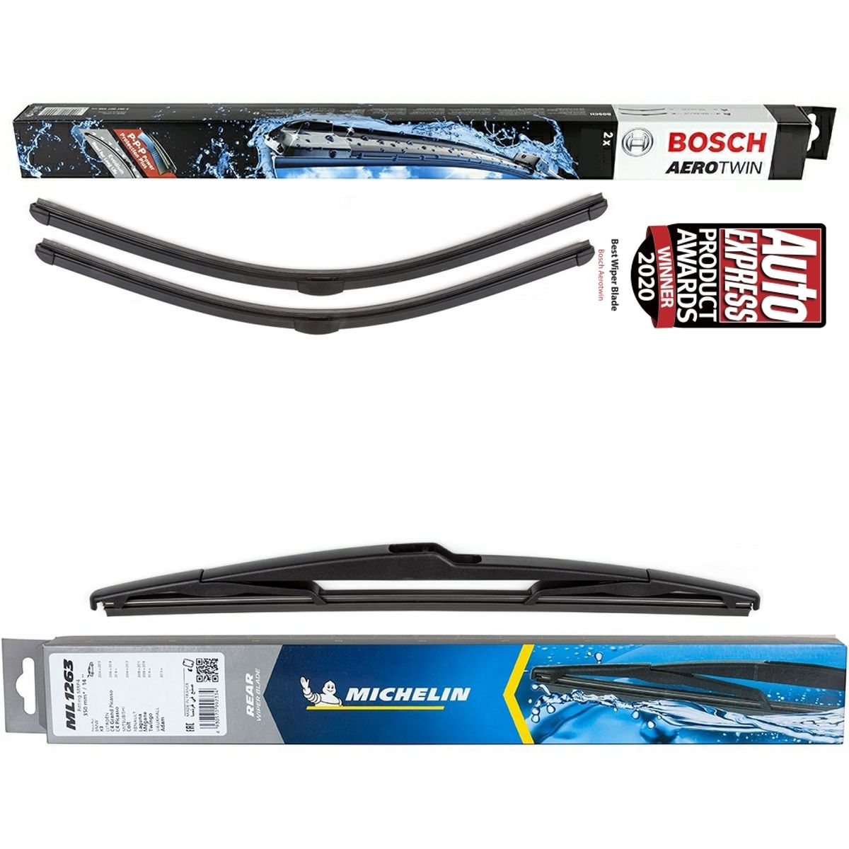 Front Windscreen Wiper Blades For Renault Megane 2006-2008 – 24" & 18" – Unbranded