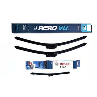 Aero VU Wiper Blade & Bosch Rear Screen Wiper A - Triple Pack