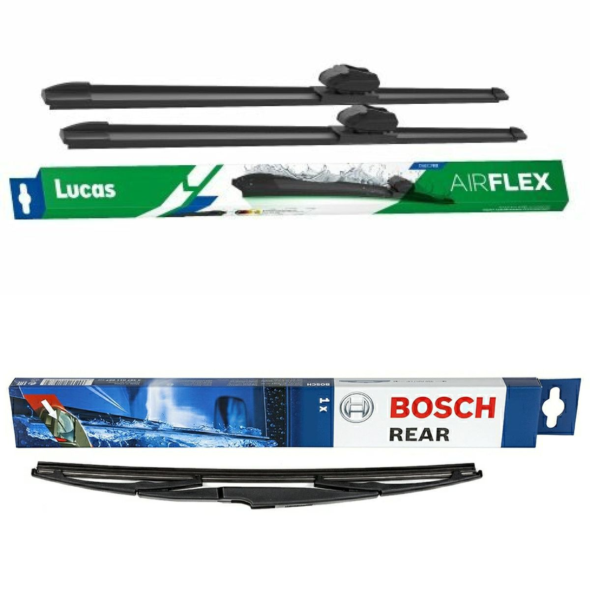 Pair Of Front Windscreen Wiper Blades For Jaguar X-Type 2001-2009 (Left & Right)