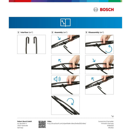 Bosch Wiper Blade Super Plus Spoiler SP22/20S, Length Bosch Wiper Blade Super Plus Spoiler SP22/20S, Length